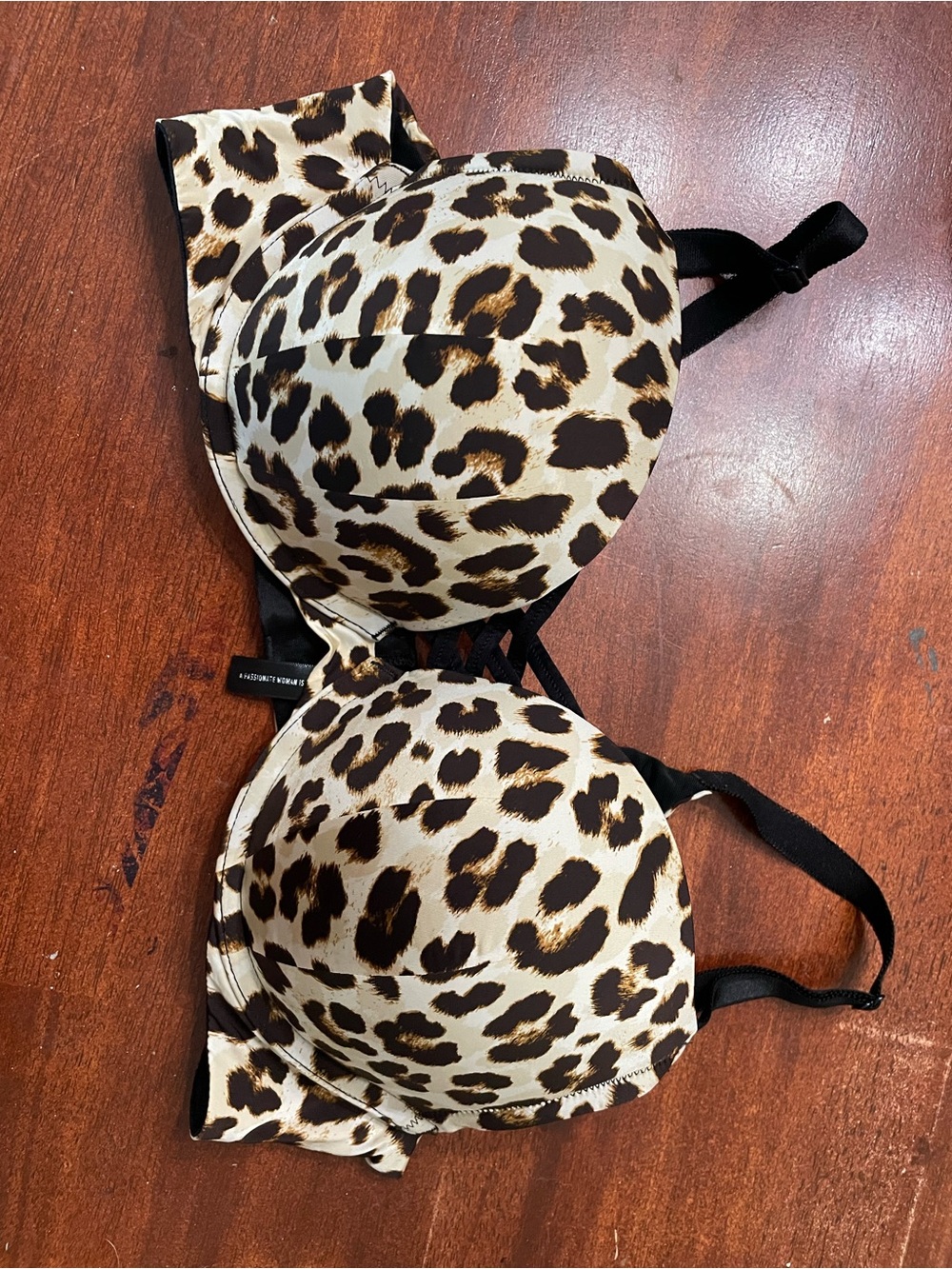 Torrid Curve Leopard Print XO Plunge Push-Up Print 360 Back Smoothing Bra